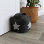 Fabric Door Stop Doorstop Grey Heavy Stopper Sand Filled Weighted x2 - Image 6