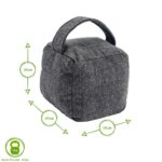 Fabric Door Stop Doorstop Grey Heavy Stopper Sand Filled Weighted x2 - Image 3