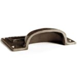 Filing Cabinet Cup Handle with Card Frame Cast Iron Handles 100mm x 50mm Brass - Image 2