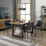 Finch Grey Faux Leather Diamond Stitch Dining Chair, 2 Pack - Image 6