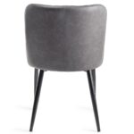Finch Grey Faux Leather Diamond Stitch Dining Chair, 2 Pack - Image 5