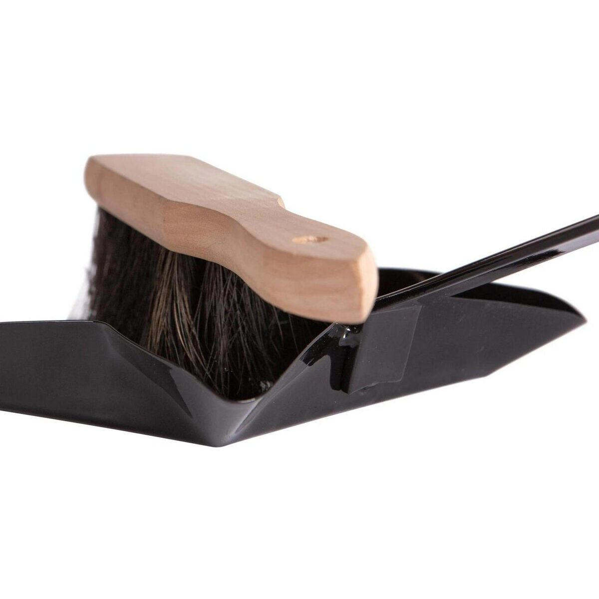 Fireplace Dustpan and Brush Set Metal Cleaning Shovel Dust Pan 180mm Black - Image 6