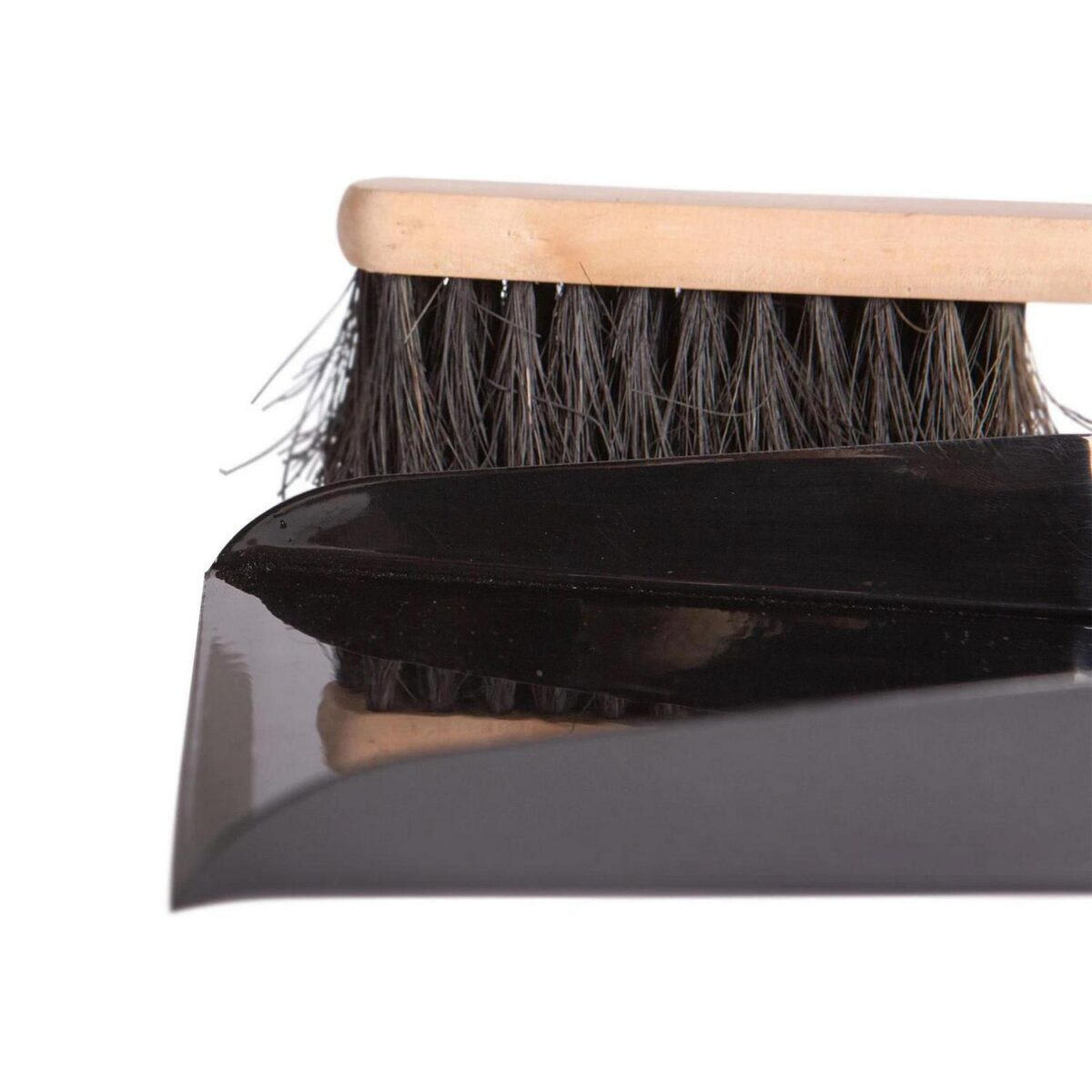 Fireplace Dustpan and Brush Set Metal Cleaning Shovel Dust Pan 180mm Black - Image 5