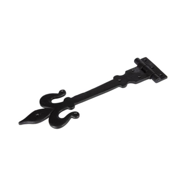 Fleur De Lis T-Hinge Cast Iron Antique Interior Exterior Hinges W405mm Black
