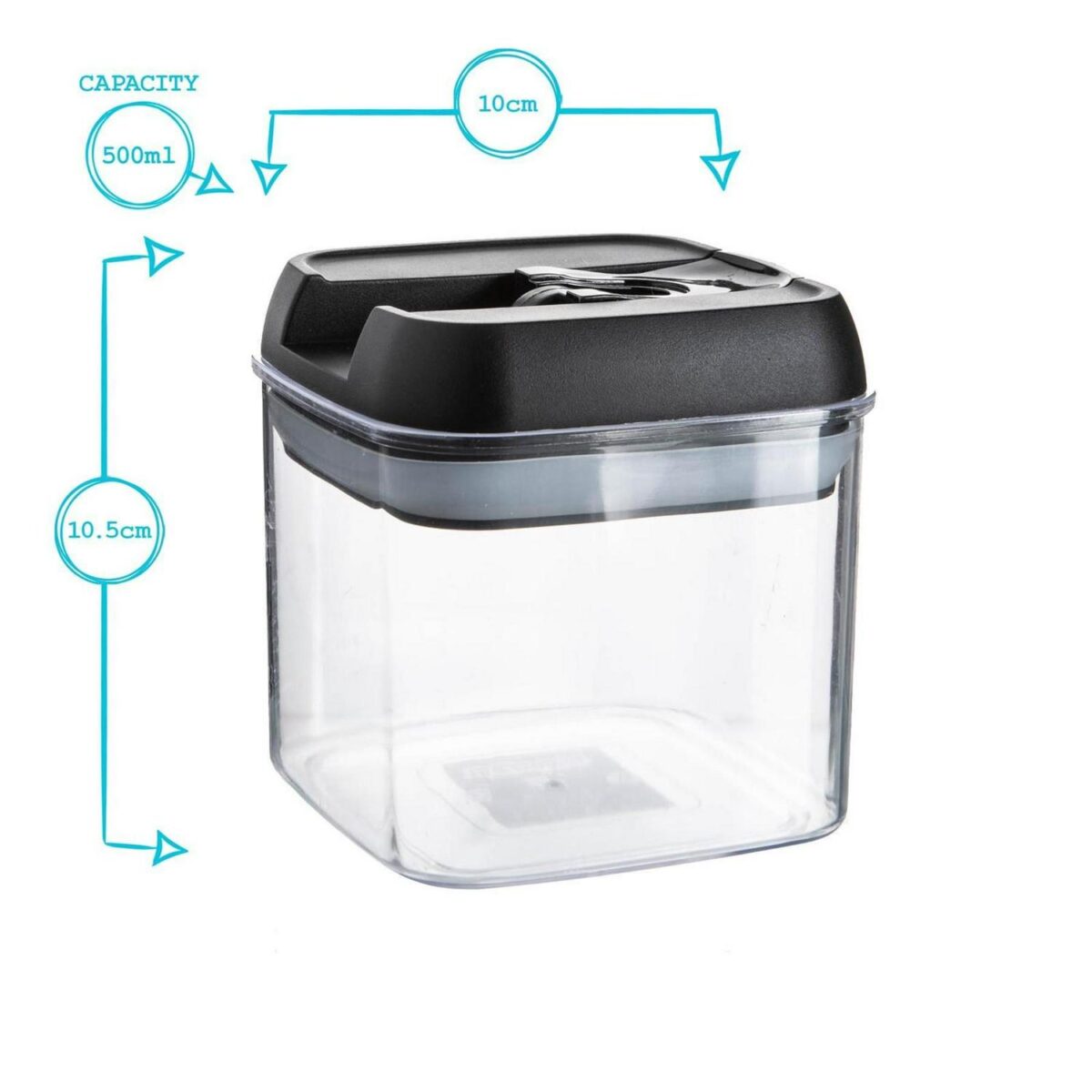 Flip Lock Plastic Food Storage Container Kitchen Pantry Food Canister 500ml - Image 3