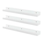 Floating Picture Photo Shelf Shelves Photo Rail, 56cm - White - Set of 3