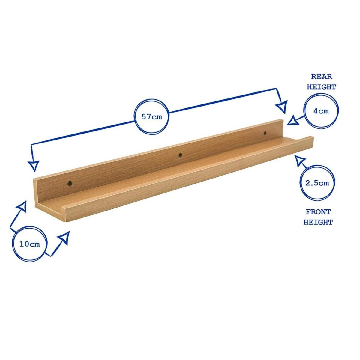 Floating Wall Shelf Picture Ledge Shelves Wall Bookshelf Storage Display 57cm - Image 3