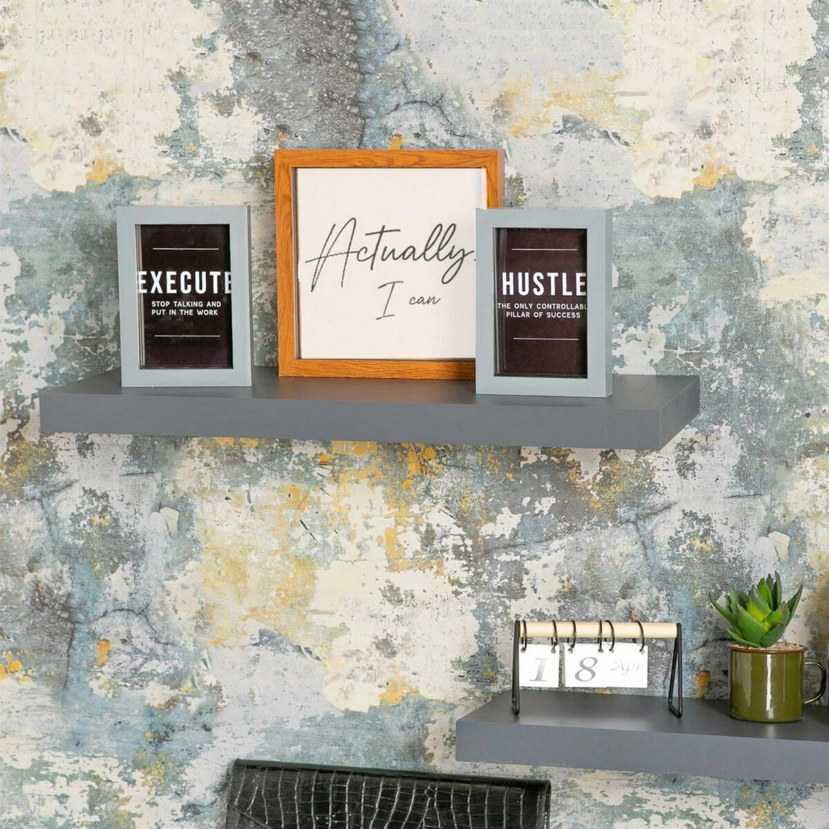 Floating Wooden Wall Shelves Shelf Wall Storage 60cm - Grey - x6 - Image 6