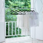 Flocked Non-Slip Space Saving Clothes Hangers - 50 Pack - Image 2