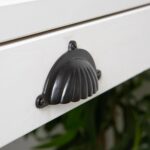 Fluted Cabinet Cup Handle Cast Iron Cupboard Handles 130mm x 60mm Raw - Image 6