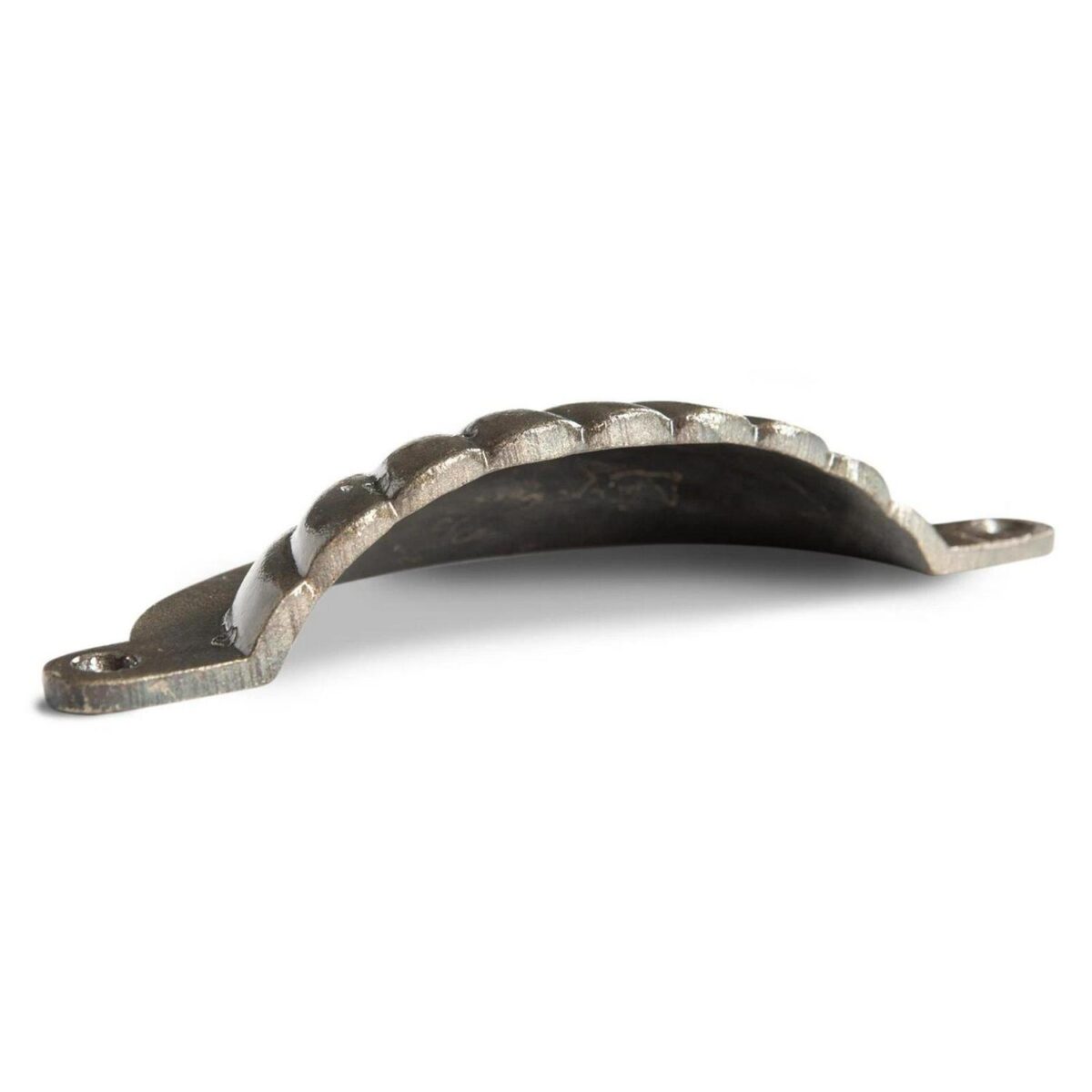 Fluted Cabinet Cup Handle Cast Iron Cupboard Handles 130mm x 60mm Brass - Image 2