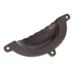 Fluted Cabinet Cup Handle Cast Iron Cupboard Handles 130mm x 60mm Raw - Image 3