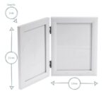 Folding 2 Photo Frame Acrylic Standing Picture Display Frames 5 x 7 White - Image 3