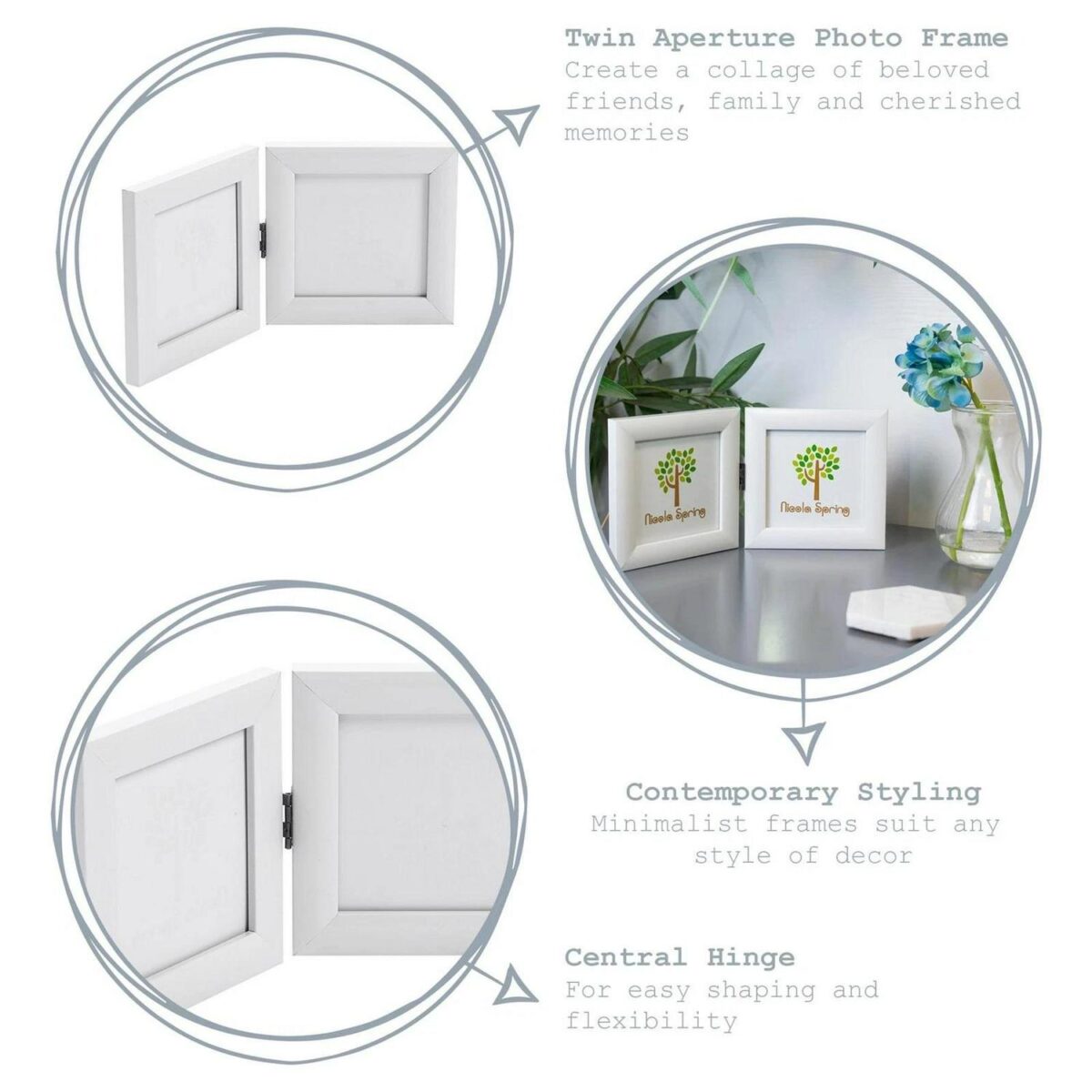 Folding 2 Photo Fram b6a7572ec4b347ae3044dfbe65d22e6c