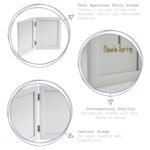 Folding 2 Photo Frame Acrylic Standing Picture Display Frames 5 x 7 White - Image 2