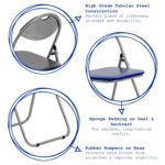 Folding Chairs Padded Faux Leather Studying Dining Office Event Chair White x2 - Image 2