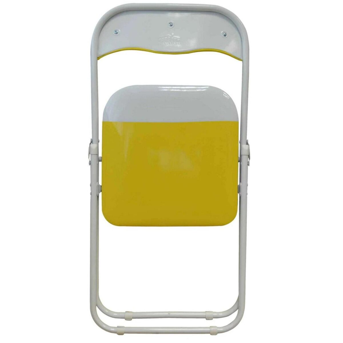 Folding Chairs Padded Faux Leather Studying Dining Office Chair Yellow White x6 - Image 5
