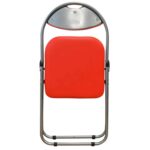 Folding Chairs Padded Faux Leather Studying Dining Office Event Chair Red x4 - Image 4
