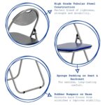 Folding Chairs Padded Faux Leather Studying Dining Office Event Chair Red x4 - Image 2