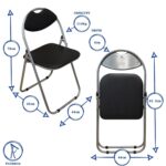 Folding Chairs Padded Faux Leather Studying Dining Office Event Chair White x2 - Image 3