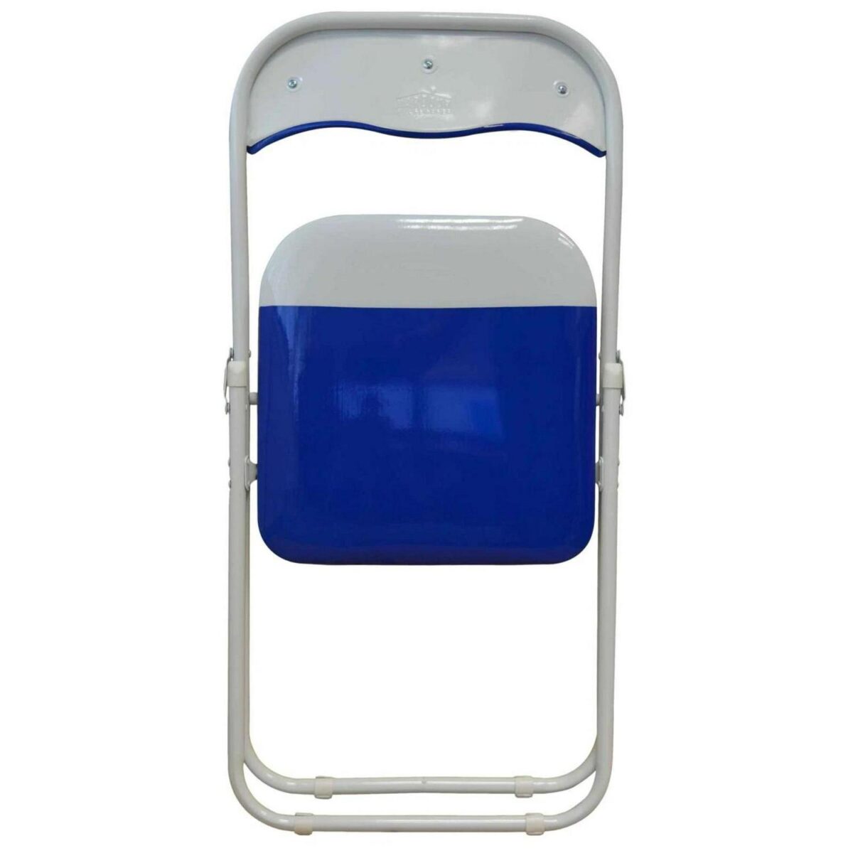 Folding Chairs Padded Faux Leather Studying Dining Office Chair Blue White x2 - Image 5