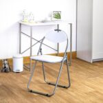 Folding Chairs Padded Faux Leather Studying Dining Office Event Chair White x2 - Image 5