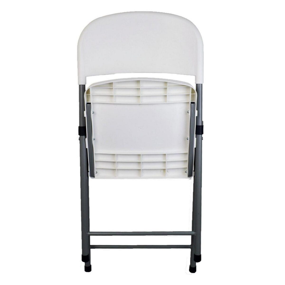 Folding Trestle Chairs Heavy Duty Outdoor Picnic Events Furniture White - Image 6