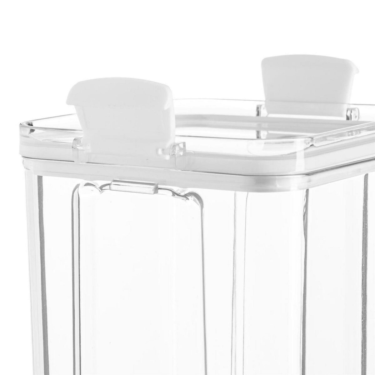 Food Storage Container Plastic Kitchen Organiser Airtight Clip Lid 460ml White - Image 4