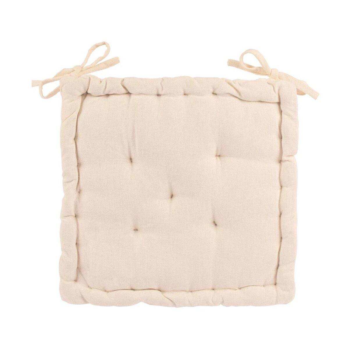 French Mattress Seat Cushion Luxury Cotton Garden Dining Chair Support Pad Cream - Image 1