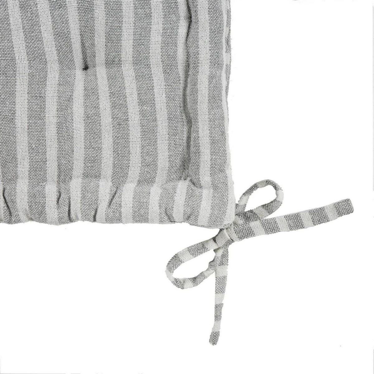 French Mattress Seat Cushion Luxury Cotton Garden Chair Support Pad Grey Stripe - Image 4