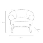 Gallery Ardo Grey Velvet Armchair - Image 2
