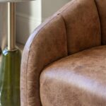 Gallery Atella Antique Tan Leather Tub Chair - Image 3