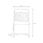 Gallery Capri Brown Leather Cantilever Dining Chair - Image 2