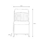 Gallery Capri Ebony Leather Cantilever Dining Chair - Image 2