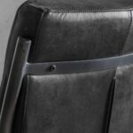 Gallery Capri Ebony Leather Cantilever Dining Chair - Image 6