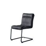Gallery Capri Ebony Leather Cantilever Dining Chair - Image 8