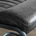 Gallery Capri Ebony Leather Cantilever Dining Chair - Image 5