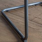 Gallery Capri Ebony Leather Cantilever Dining Chair - Image 7
