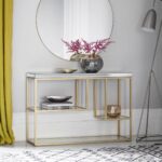 Gallery Cheshire Champagne Console Table with Mirrored Top