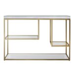 Gallery Cheshire Champagne Console Table with Mirrored Top - Image 5