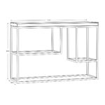Gallery Cheshire Champagne Console Table with Mirrored Top - Image 2