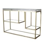 Gallery Cheshire Champagne Console Table with Mirrored Top - Image 6