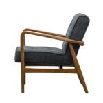 Gallery Humber Dark Grey Linen Armchair - Image 8
