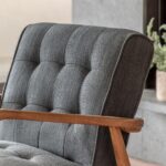 Gallery Humber Dark Grey Linen Armchair - Image 4