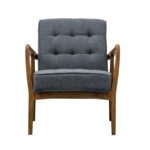 Gallery Humber Dark Grey Linen Armchair - Image 6