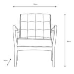 Gallery Humber Vintage Brown Leather Armchair - Image 2