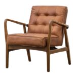 Gallery Humber Vintage Brown Leather Armchair - Image 3