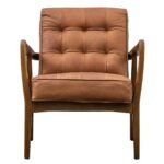Gallery Humber Vintage Brown Leather Armchair - Image 7