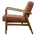 Gallery Humber Vintage Brown Leather Armchair - Image 8