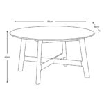 Gallery Madrid Walnut Round Coffee Table - Image 2
